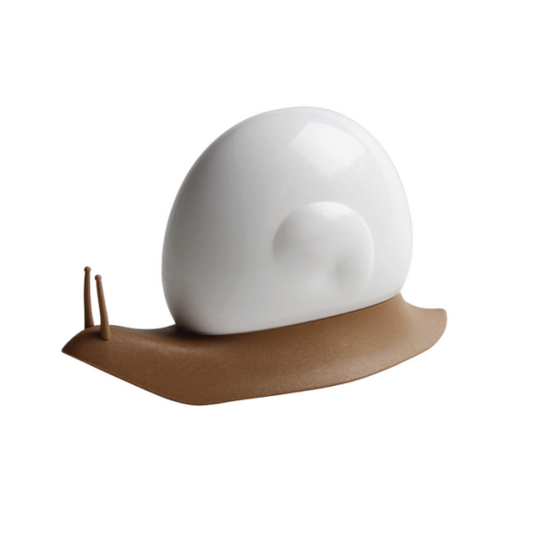 Щетка - улитка с подставкой ESCHI, коричневая 13,7 х 5 х 7,2 см.